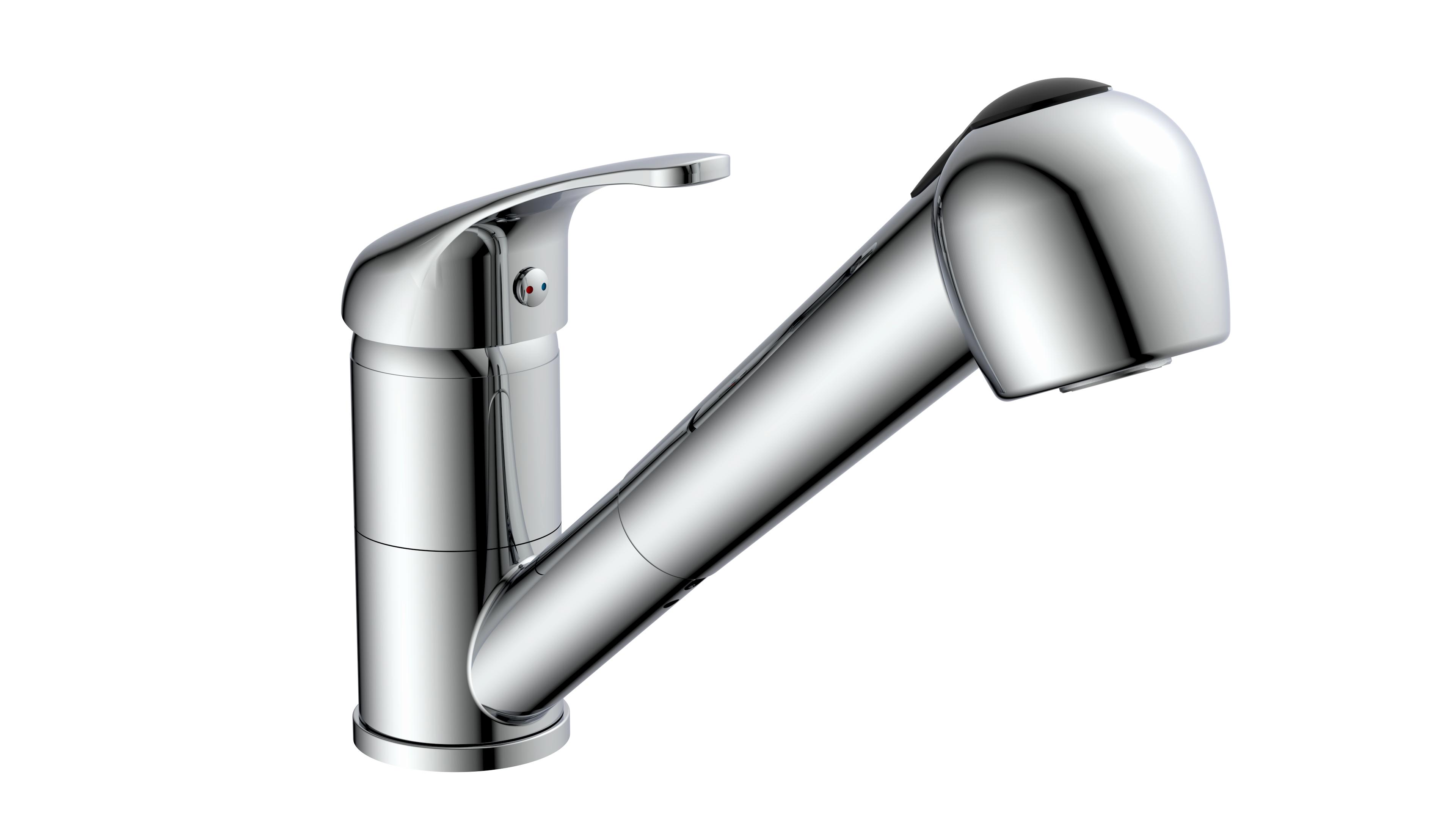 EISL Spültischarmatur GRANDE VITA CLASSIC, Chrom, Wasserhahn herausziehbar, mit schwenkbarem Auslauf von 360°, Hochdruck, ideal für Doppelspülbecken